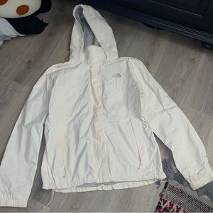 the north face white windbreaker